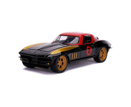 Машина Jada металлическая Марвел Мстители Chevrolet Corvette (1966) + фигурка Черной вдовы 1:24 (253225014), изображение 6 Машина Jada металлическая Марвел Мстители Chevrolet Corvette (1966) + фигурка Черной вдовы 1:24 (253225014), изображение 6