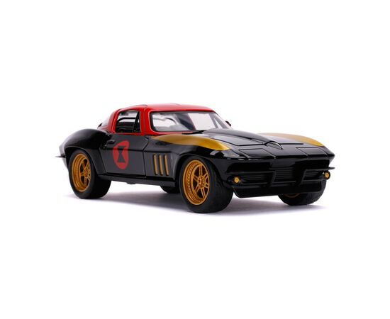 Машина Jada металлическая Марвел Мстители Chevrolet Corvette (1966) + фигурка Черной вдовы 1:24 (253225014), изображение 8 Машина Jada металлическая Марвел Мстители Chevrolet Corvette (1966) + фигурка Черной вдовы 1:24 (253225014), изображение 8