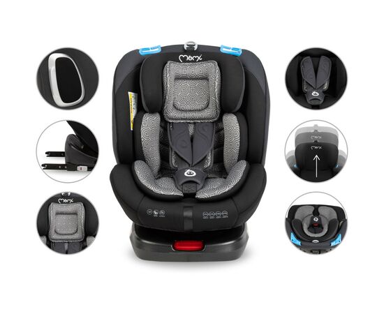 Автокресло MoMi Tordi (0-36кг) black (FOSA00016), изображение 3