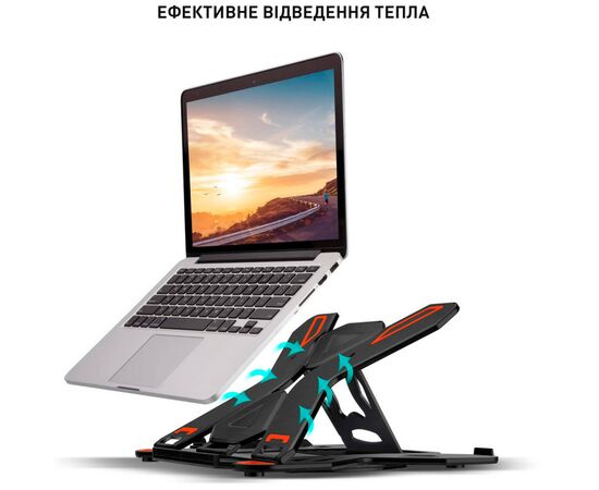 Подставка для ноутбука DYXON FIX 1 Black (DXNLSF1B), изображение 8 Подставка для ноутбука DYXON FIX 1 Black (DXNLSF1B), изображение 8