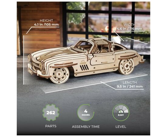 Конструктор Ugears Крылатое спорткупе (6337511), изображение 12 Конструктор Ugears Крылатое спорткупе (6337511), изображение 12