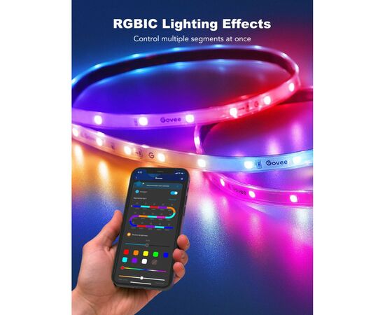 Светодиодная лента Govee Phantasy Outdoor LED RGBIC Strip Lights 10м Білий (H61723D1), изображение 10 Светодиодная лента Govee Phantasy Outdoor LED RGBIC Strip Lights 10м Білий (H61723D1), изображение 10
