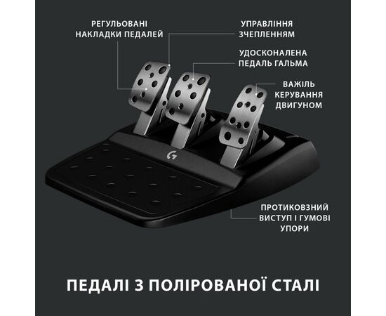 Руль Logitech G923 Racing Wheel and Pedals for PS4 and PC (941-000149), изображение 7 Руль Logitech G923 Racing Wheel and Pedals for PS4 and PC (941-000149), изображение 7