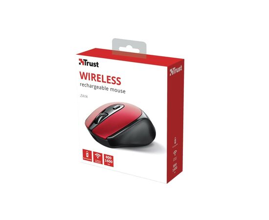 Мишка Trust Zaya Rechargeable Wireless Red (24019), зображення 12 Мишка Trust Zaya Rechargeable Wireless Red (24019), зображення 12
