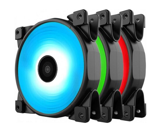 Кулер для корпуса PcСooler HALO 3-in-1 RGB KIT, изображение 2 Кулер для корпуса PcСooler HALO 3-in-1 RGB KIT, изображение 2