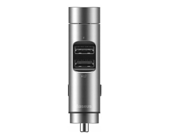 FM модулятор Baseus Energy Column Car Wireless MP3 Charger Silver (CCNLZ-C0S)