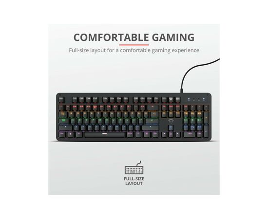 Клавиатура Trust GXT 863 Mazz Mechanical Keyboard (24200), изображение 11 Клавиатура Trust GXT 863 Mazz Mechanical Keyboard (24200), изображение 11