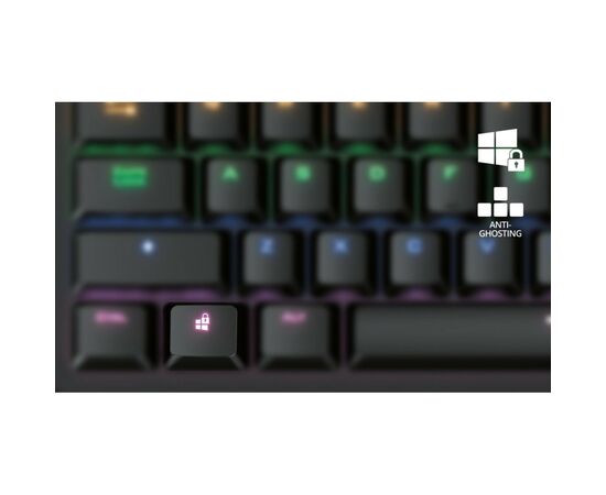 Клавиатура Trust GXT 863 Mazz Mechanical Keyboard (24200), изображение 3 Клавиатура Trust GXT 863 Mazz Mechanical Keyboard (24200), изображение 3