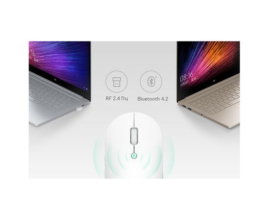 Мышка Xiaomi Mi Dual Mode Wireless Silent Edition White (HLK4040GL), изображение 7 Мышка Xiaomi Mi Dual Mode Wireless Silent Edition White (HLK4040GL), изображение 7