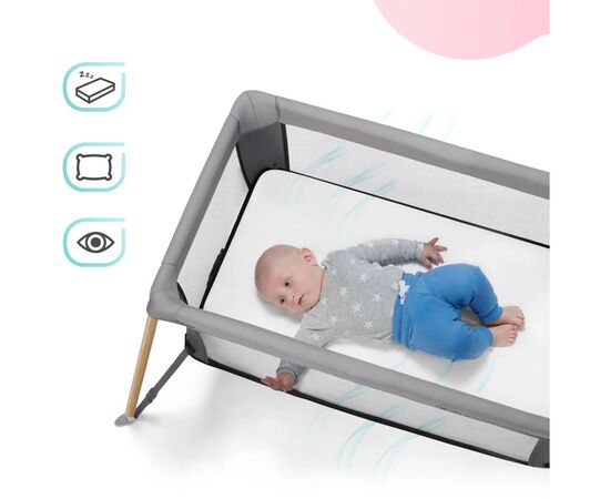 Кроватка Kinderkraft манеж 2 в 1 Movi Grey Wooden (5902533918454), изображение 8