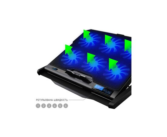 Подставка для ноутбука DYXON FIX COOLING 4 Black (DXNLSFC4B), изображение 7 Подставка для ноутбука DYXON FIX COOLING 4 Black (DXNLSFC4B), изображение 7
