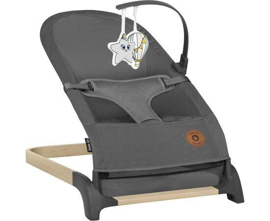 Кресло-качалка Lionelo шезлонг June air grey graphite (LO-JUNE AIR GREY GRAPHITE), изображение 2 Кресло-качалка Lionelo шезлонг June air grey graphite (LO-JUNE AIR GREY GRAPHITE), изображение 2