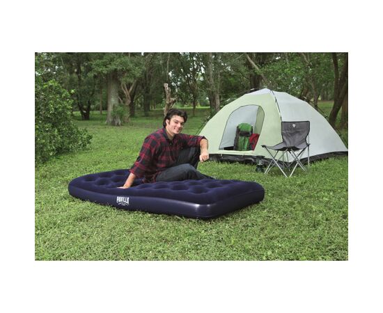 Матрас надувной BestWay Pavillo велюр Синій 99 x 188 x 22 см (67001), изображение 5 Матрас надувной BestWay Pavillo велюр Синій 99 x 188 x 22 см (67001), изображение 5