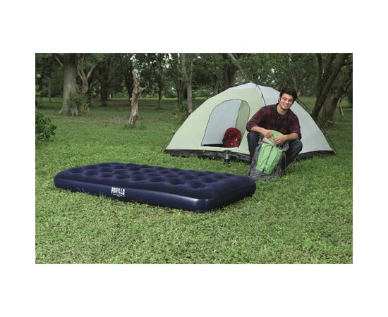 Матрас надувной BestWay Pavillo велюр Синій 99 x 188 x 22 см (67001), изображение 7 Матрас надувной BestWay Pavillo велюр Синій 99 x 188 x 22 см (67001), изображение 7