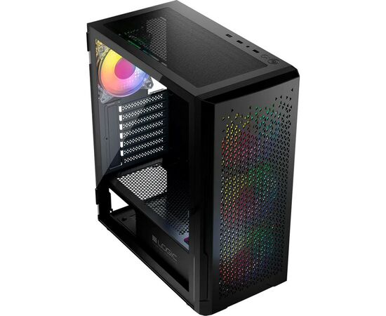 Корпус Logic concept ARAMIS MESH+GLASS ARGB fans 4x120mm BLACK (AT-ARAMIS-10-0000000-0002), зображення 4 Корпус Logic concept ARAMIS MESH+GLASS ARGB fans 4x120mm BLACK (AT-ARAMIS-10-0000000-0002), зображення 4