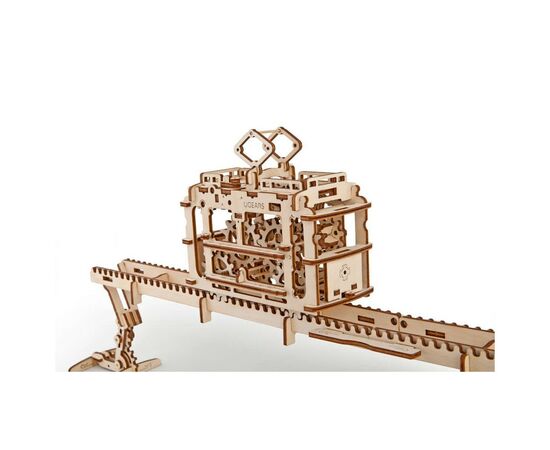 Конструктор Ugears механический Трамвай с рельсами (70008), изображение 2 Конструктор Ugears механический Трамвай с рельсами (70008), изображение 2