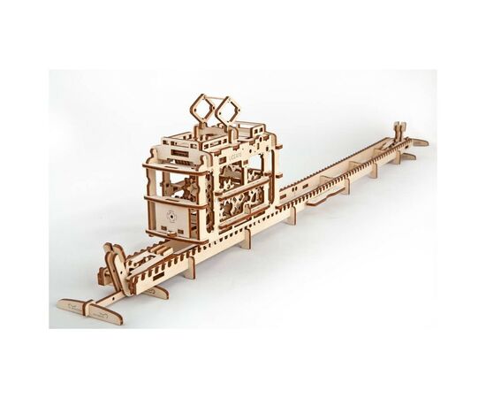 Конструктор Ugears механический Трамвай с рельсами (70008), изображение 6 Конструктор Ugears механический Трамвай с рельсами (70008), изображение 6