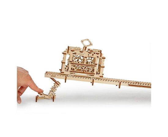 Конструктор Ugears механический Трамвай с рельсами (70008), изображение 7 Конструктор Ugears механический Трамвай с рельсами (70008), изображение 7