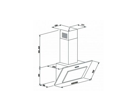 Витяжка кухонна Eleyus VERTICAL 470 50 WH, зображення 12 Витяжка кухонна Eleyus VERTICAL 470 50 WH, зображення 12