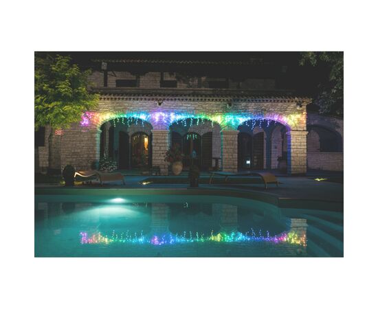 Гирлянда Twinkly Smart LED Icicle RGBW 190, BT + WiFi, Gen II, IP44 кабель пр (TWI190SPP-TEU), изображение 8 Гирлянда Twinkly Smart LED Icicle RGBW 190, BT + WiFi, Gen II, IP44 кабель пр (TWI190SPP-TEU), изображение 8