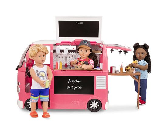 Игровой набор Our Generation транспорт для кукол Продуктовый фургон розовый (BD37969Z), изображение 5 Игровой набор Our Generation транспорт для кукол Продуктовый фургон розовый (BD37969Z), изображение 5