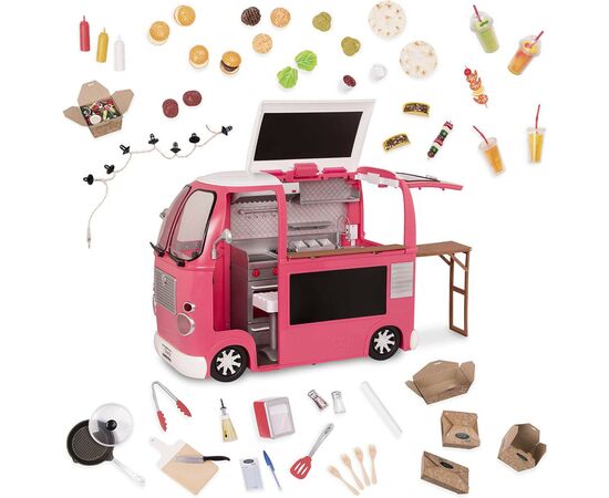 Игровой набор Our Generation транспорт для кукол Продуктовый фургон розовый (BD37969Z)