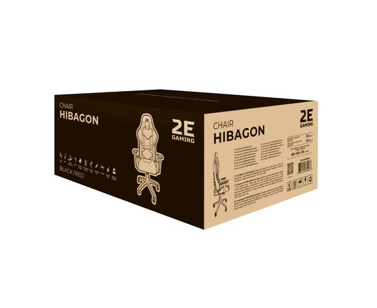 Кресло игровое 2E GAMING HIBAGON Black/Red (2E-GC-HIB-BKRD), изображение 2 Кресло игровое 2E GAMING HIBAGON Black/Red (2E-GC-HIB-BKRD), изображение 2