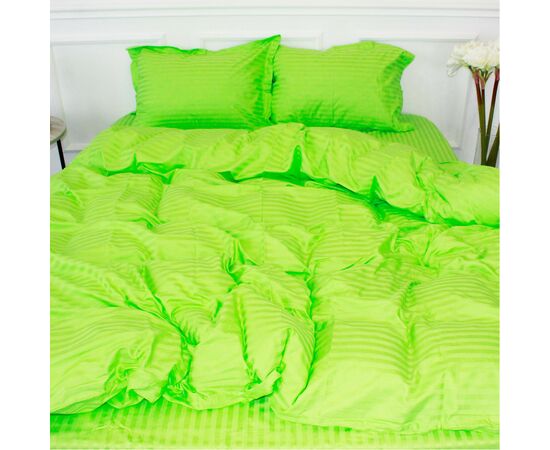 Постільна білизна MirSon SatinStripe 30-0016LightGreen 200х220 Євро (2200005253670)