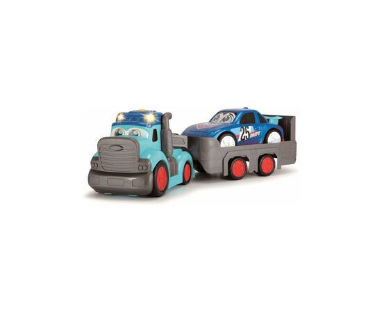 Спецтехніка Dickie Toys Вантажівка АВС "Тедді" зі звук. та світл. ефектами, з причепом та машинкою, 60 см (4119002)