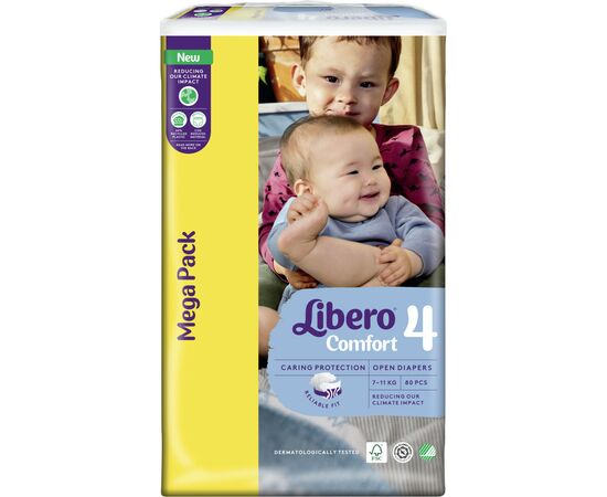 Подгузник Libero Comfort Размер 4 (7-11 кг) 80 шт (7322541756820), изображение 2 Подгузник Libero Comfort Размер 4 (7-11 кг) 80 шт (7322541756820), изображение 2