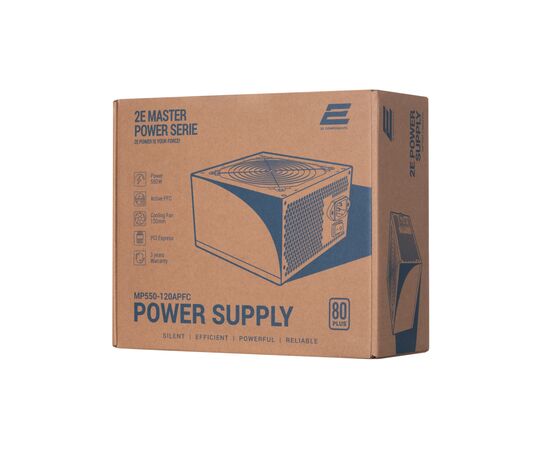 Блок питания 2E MASTER POWER (550W), >80, 80+ White, 120mm, 1xMB 24pin(20+4), 1xCPU 8pin(4+4), 3xMolex, 5xSATA, (2E-MP550-120APFC), изображение 10 Блок питания 2E MASTER POWER (550W), >80, 80+ White, 120mm, 1xMB 24pin(20+4), 1xCPU 8pin(4+4), 3xMolex, 5xSATA, (2E-MP550-120APFC), изображение 10