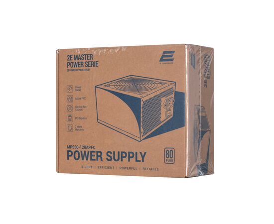 Блок питания 2E MASTER POWER (550W), >80, 80+ White, 120mm, 1xMB 24pin(20+4), 1xCPU 8pin(4+4), 3xMolex, 5xSATA, (2E-MP550-120APFC), изображение 11 Блок питания 2E MASTER POWER (550W), >80, 80+ White, 120mm, 1xMB 24pin(20+4), 1xCPU 8pin(4+4), 3xMolex, 5xSATA, (2E-MP550-120APFC), изображение 11