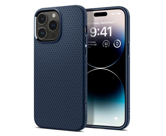Чехол для моб. телефона Spigen Apple Iphone 14 Pro Max Liquid Air, Navy Blue (ACS04814), изображение 6 Чехол для моб. телефона Spigen Apple Iphone 14 Pro Max Liquid Air, Navy Blue (ACS04814), изображение 6