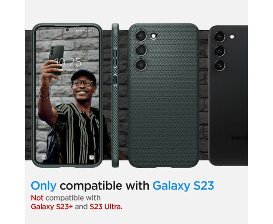 Чехол для моб. телефона Spigen Samsung Galaxy S23 Liquid Air, Abyss Green (ACS05713), изображение 8 Чехол для моб. телефона Spigen Samsung Galaxy S23 Liquid Air, Abyss Green (ACS05713), изображение 8