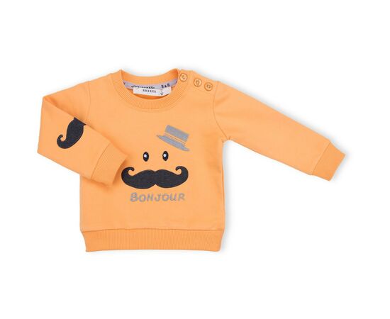 Набор детской одежды Breeze с аппликацией усов (10434-86B-yellow), изображение 2 Набор детской одежды Breeze с аппликацией усов (10434-86B-yellow), изображение 2