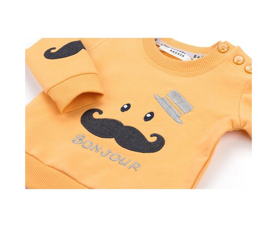 Набор детской одежды Breeze с аппликацией усов (10434-86B-yellow), изображение 8 Набор детской одежды Breeze с аппликацией усов (10434-86B-yellow), изображение 8