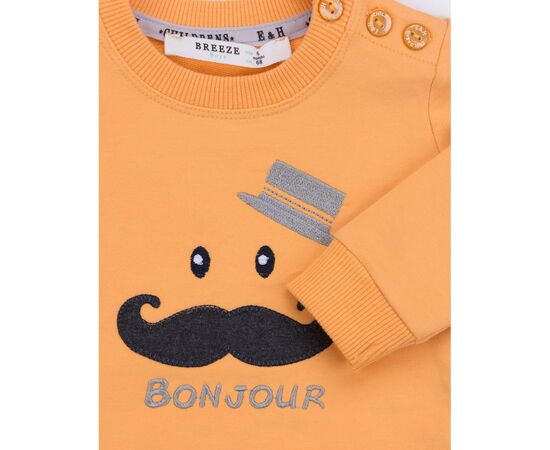 Набор детской одежды Breeze с аппликацией усов (10434-86B-yellow), изображение 9 Набор детской одежды Breeze с аппликацией усов (10434-86B-yellow), изображение 9