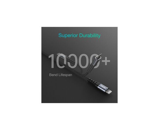 Дата кабель USB-C to Lightning 2.0m MFI Choetech (IP0041-BK), изображение 6 Дата кабель USB-C to Lightning 2.0m MFI Choetech (IP0041-BK), изображение 6