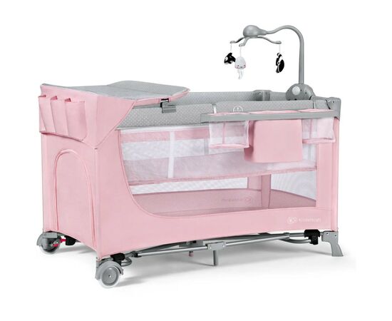 Кроватка Kinderkraft манеж с пеленатором Leody Pink (5902533917945), изображение 3 Кроватка Kinderkraft манеж с пеленатором Leody Pink (5902533917945), изображение 3