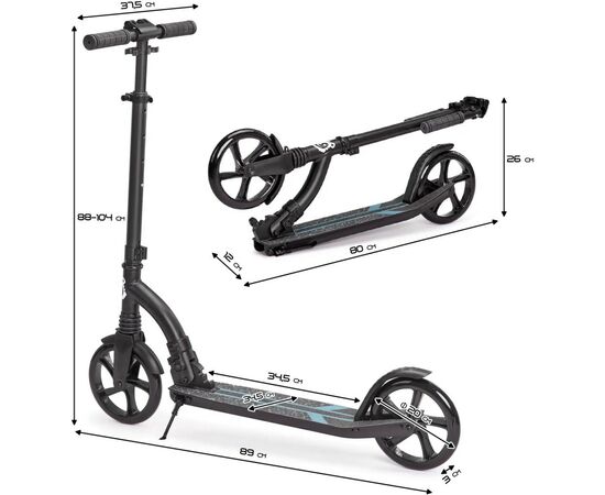 Самокат Babytiger Spido Black (BRSPID00BLK0000) (5902533920600), зображення 7 Самокат Babytiger Spido Black (BRSPID00BLK0000) (5902533920600), зображення 7