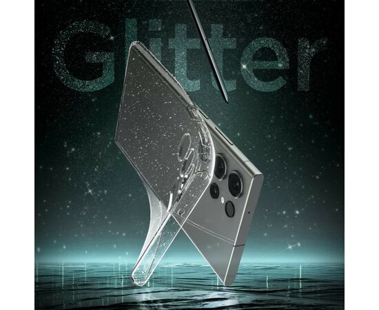 Чехол для мобильного телефона Spigen Samsung Galaxy S23 Ultra Liquid Crystal Glitter, Crystal Quartz (ACS05612), изображение 2 Чехол для мобильного телефона Spigen Samsung Galaxy S23 Ultra Liquid Crystal Glitter, Crystal Quartz (ACS05612), изображение 2