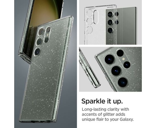Чехол для мобильного телефона Spigen Samsung Galaxy S23 Ultra Liquid Crystal Glitter, Crystal Quartz (ACS05612), изображение 9 Чехол для мобильного телефона Spigen Samsung Galaxy S23 Ultra Liquid Crystal Glitter, Crystal Quartz (ACS05612), изображение 9
