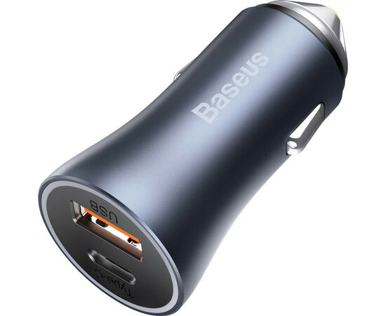 Зарядное устройство Baseus Golden Contactor Pro USB-A/Type-C Blue (CCJD-0G), изображение 3 Зарядное устройство Baseus Golden Contactor Pro USB-A/Type-C Blue (CCJD-0G), изображение 3