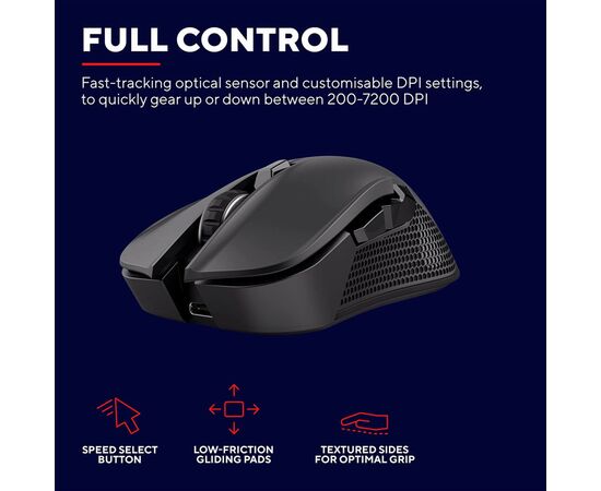 Мишка Trust GXT923 YBAR Wireless Black (24888), зображення 9 Мишка Trust GXT923 YBAR Wireless Black (24888), зображення 9