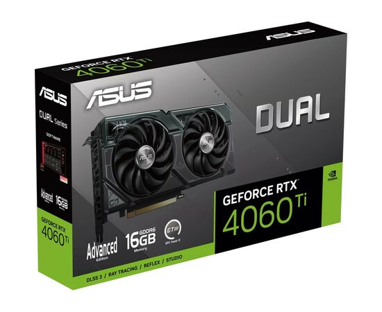 Видеокарта ASUS GeForce RTX4060Ti 16Gb DUAL ADVANCED (DUAL-RTX4060TI-A16G), изображение 12 Видеокарта ASUS GeForce RTX4060Ti 16Gb DUAL ADVANCED (DUAL-RTX4060TI-A16G), изображение 12