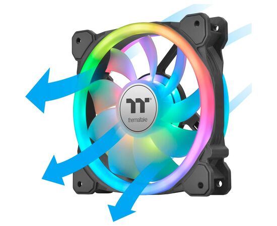 Кулер до корпусу ThermalTake SWAFAN 12 RGB Radiator Fan TT Premium Edition 3 Pack/Fan/12025 (CL-F137-PL12SW-A), зображення 6