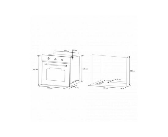 Духовой шкаф Eleyus GLORIA 6006 BG+RB, изображение 12 Духовой шкаф Eleyus GLORIA 6006 BG+RB, изображение 12