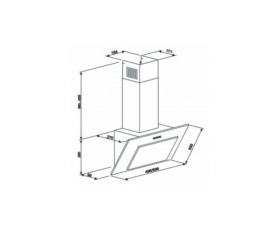 Витяжка кухонна Eleyus VERTICAL 1000 60 WH, зображення 12 Витяжка кухонна Eleyus VERTICAL 1000 60 WH, зображення 12