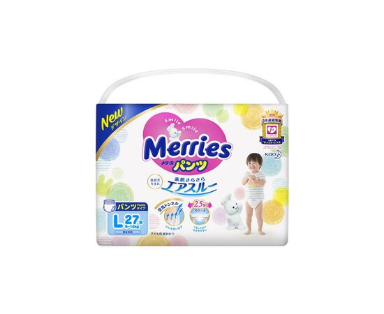Подгузник Merries трусики для детей размер L 9-14 кг 27 шт (584753)