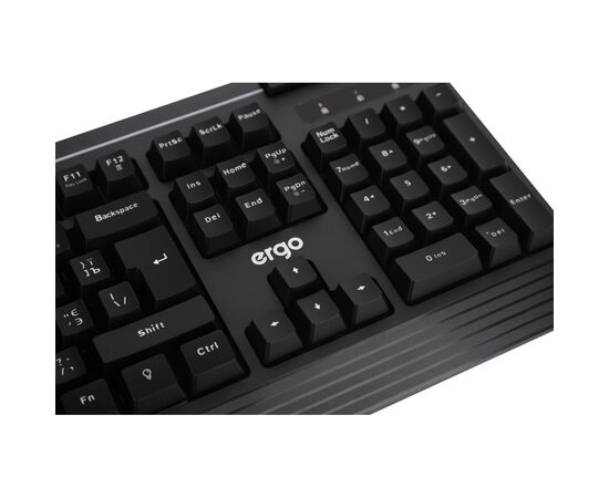 Клавіатура Ergo KB-612 USB Black (KB-612), зображення 7 Клавіатура Ergo KB-612 USB Black (KB-612), зображення 7